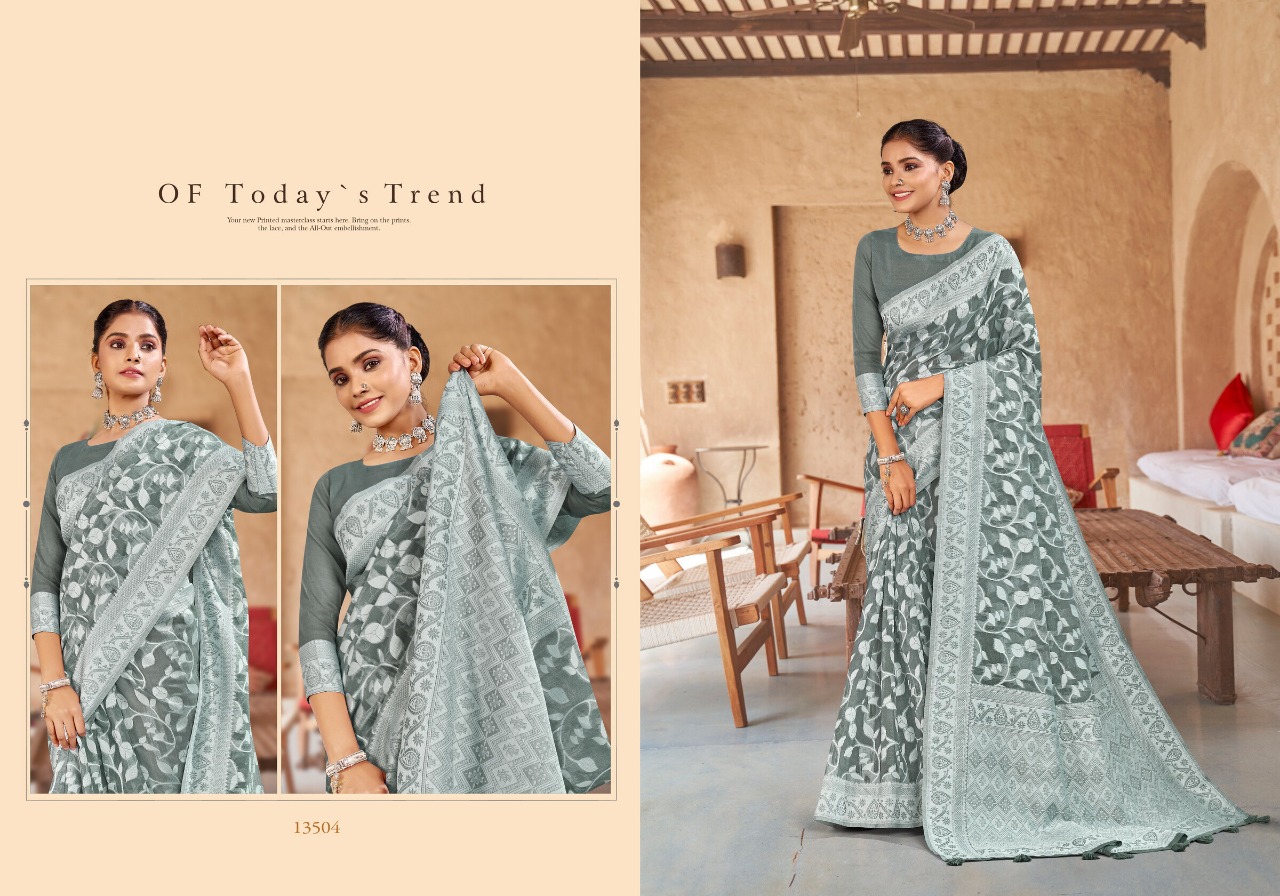 saroj saree sananda vol 1 cotton attractive look saree catalog