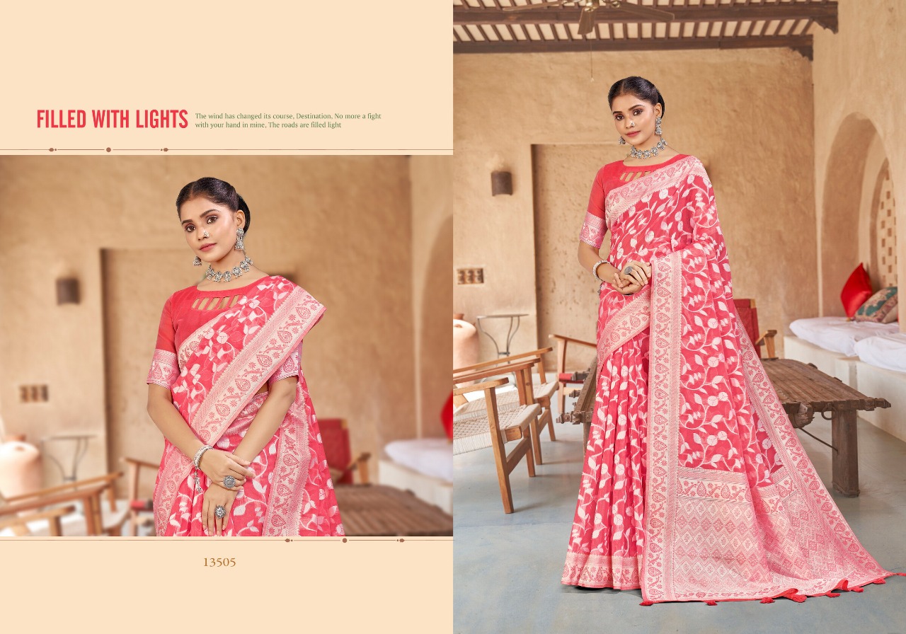 saroj saree sananda vol 1 cotton attractive look saree catalog