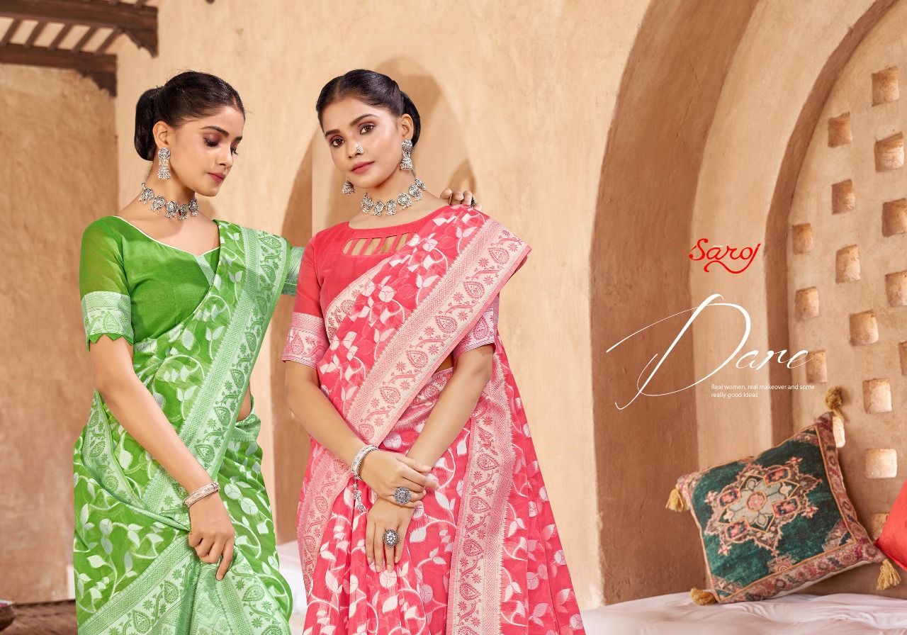 saroj saree sananda vol 1 cotton attractive look saree catalog