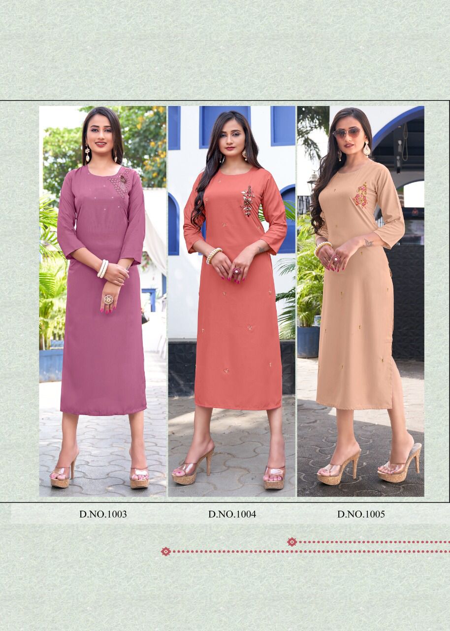 selesta kashis royal crape elegant look kurti catalog