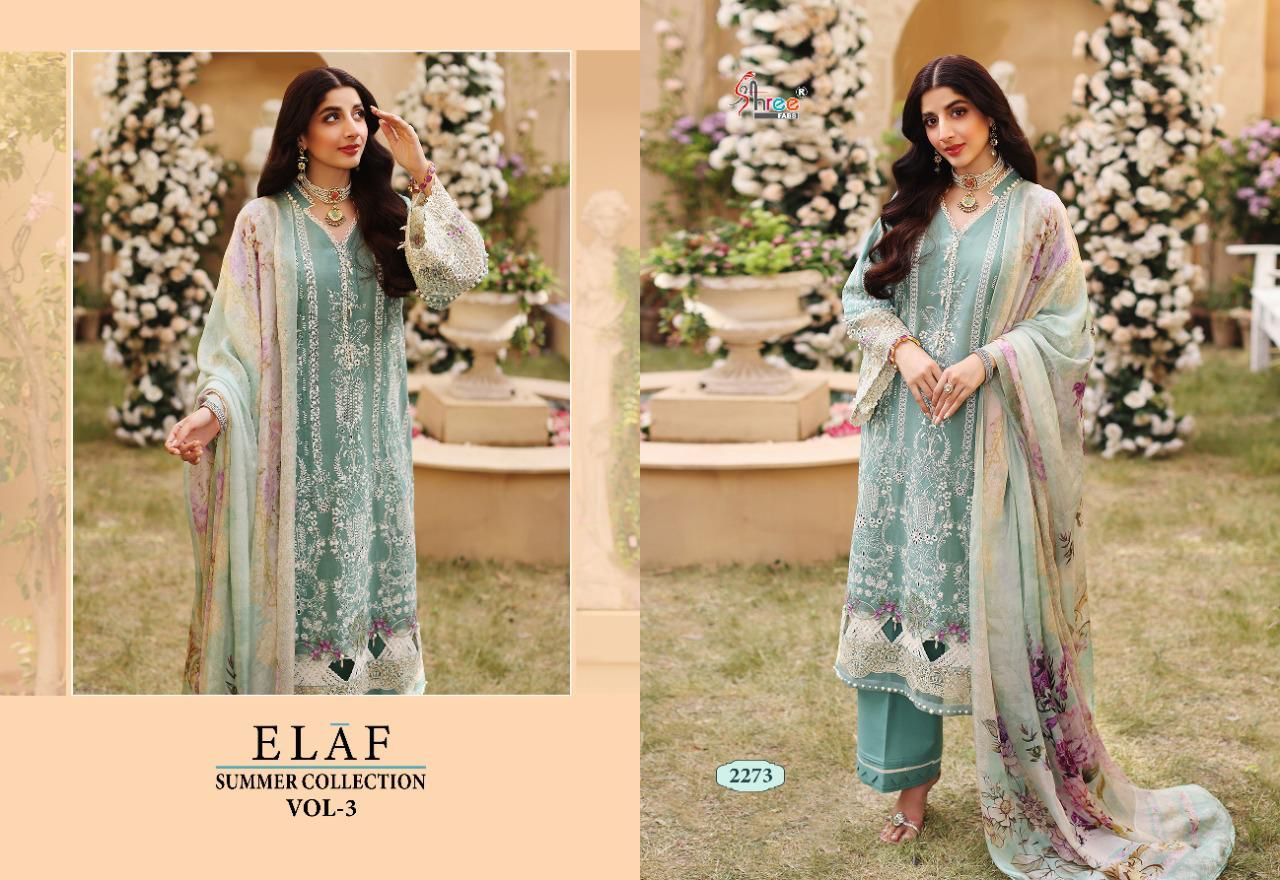 shree fab elaaf summer collection vol 3 cotton authentic fabric salwar suit catalog