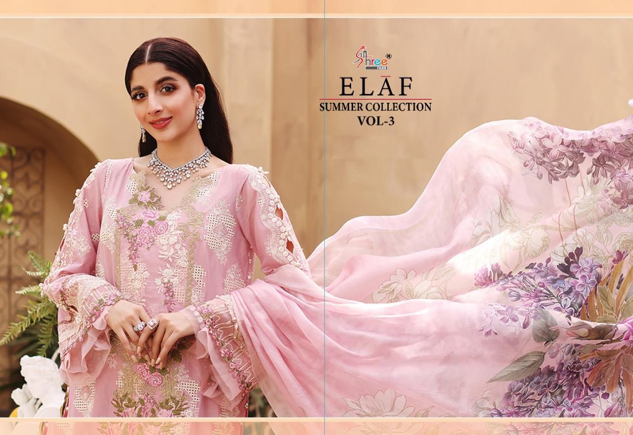 shree fab elaaf summer collection vol 3 cotton authentic fabric salwar suit catalog