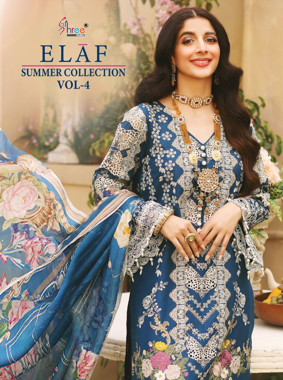 shree fab elaaf summer collection vol 4 cotton elegant print salwar suit with cotton and Tabby dupatta catalog