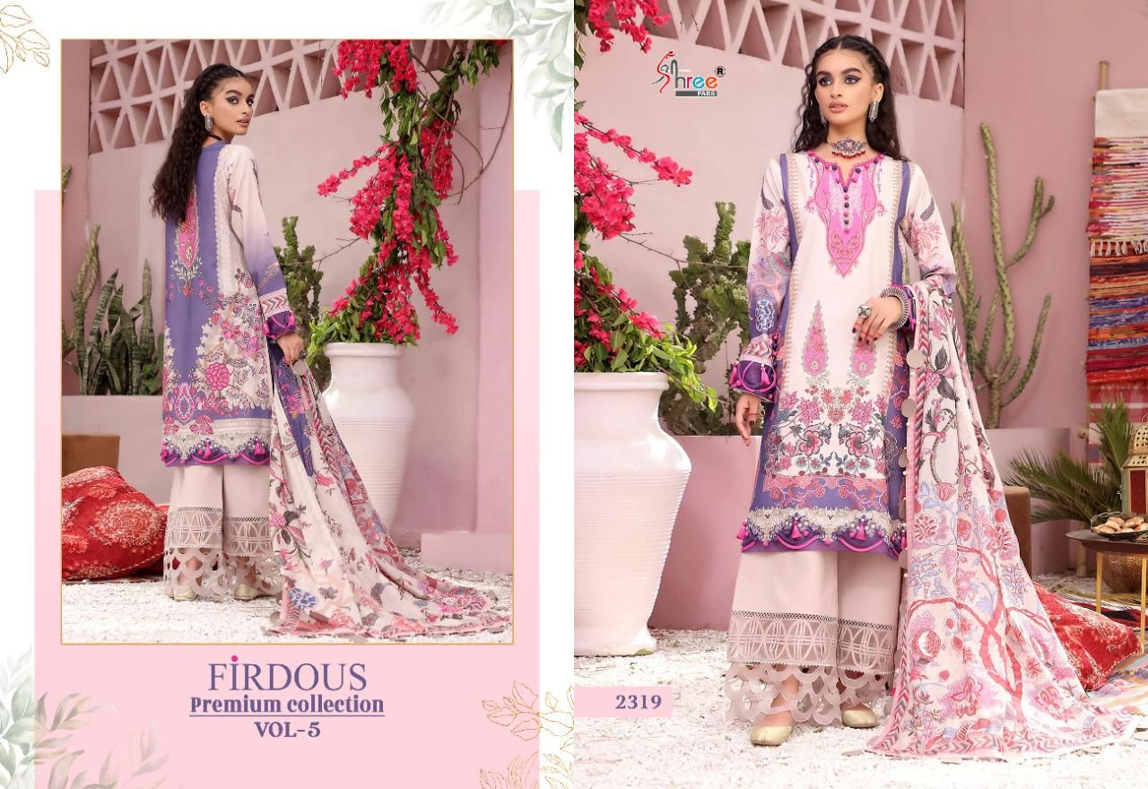 shree fab firdous premium collection vol 05 cotton innovative print salwar suit with chiffon dupatta catalog