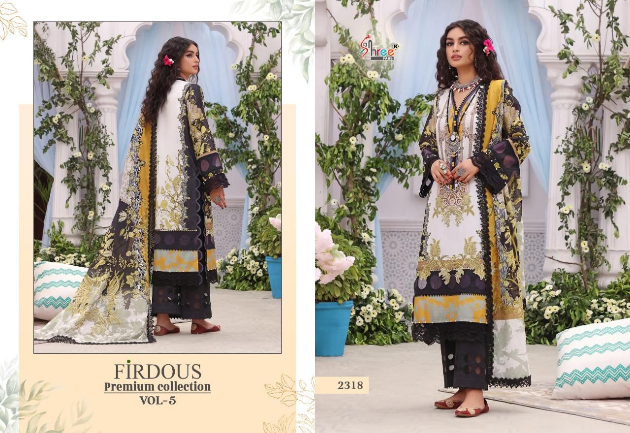 shree fab firdous premium collection vol 05 cotton innovative print salwar suit with chiffon dupatta catalog