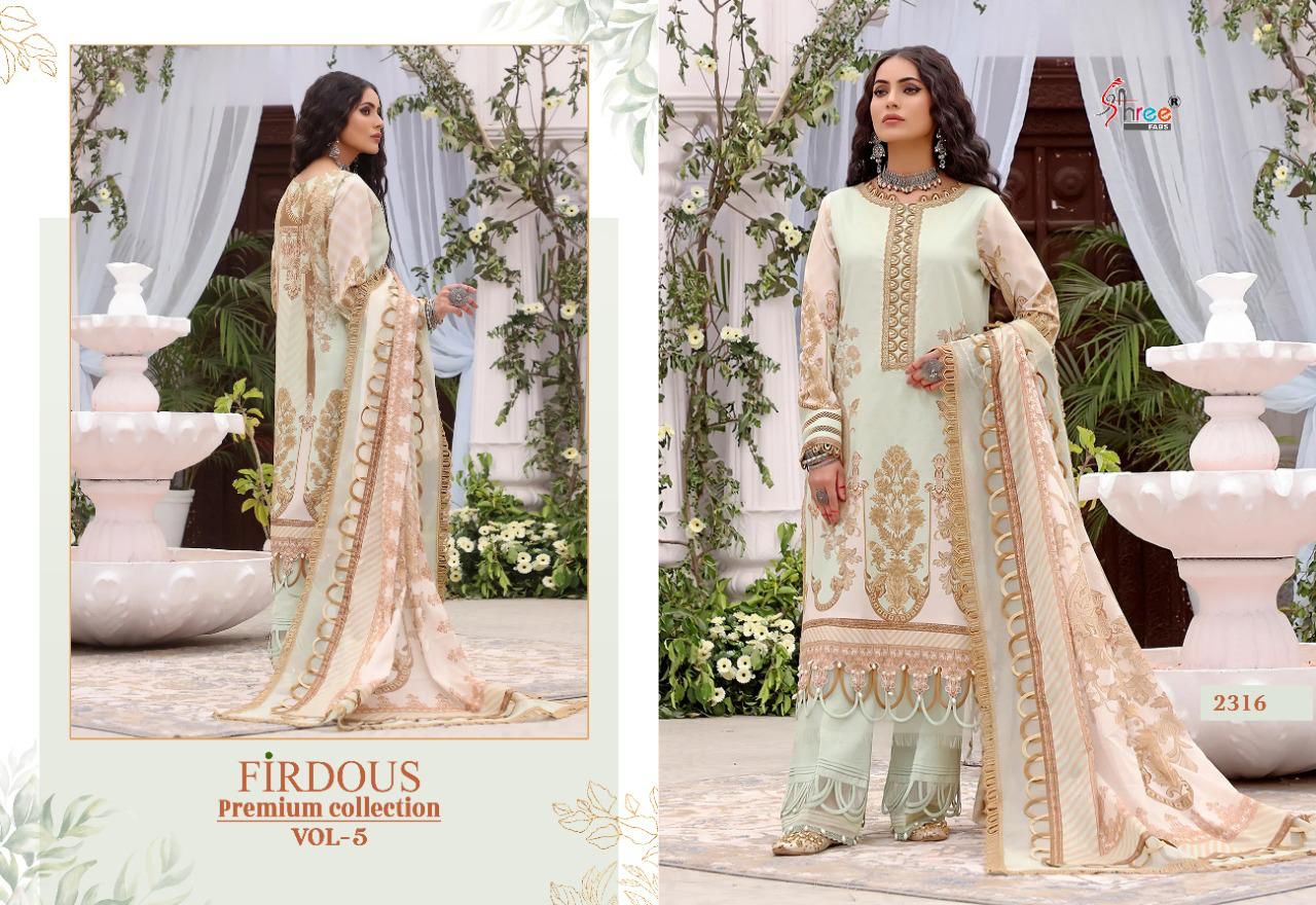 shree fab firdous premium collection vol 05 cotton innovative print salwar suit with chiffon dupatta catalog