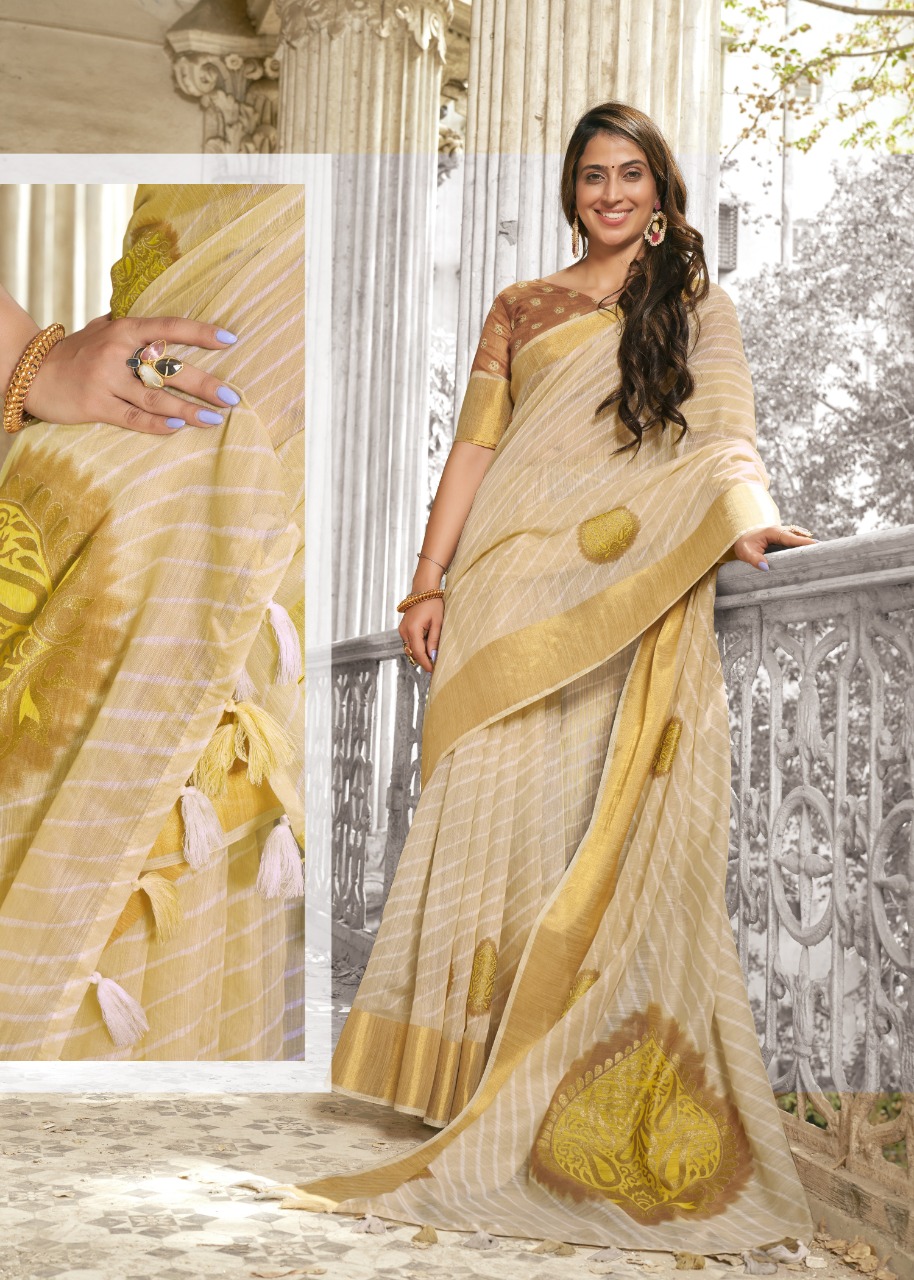 triveni saree purvai cotton elegant print saree catalog