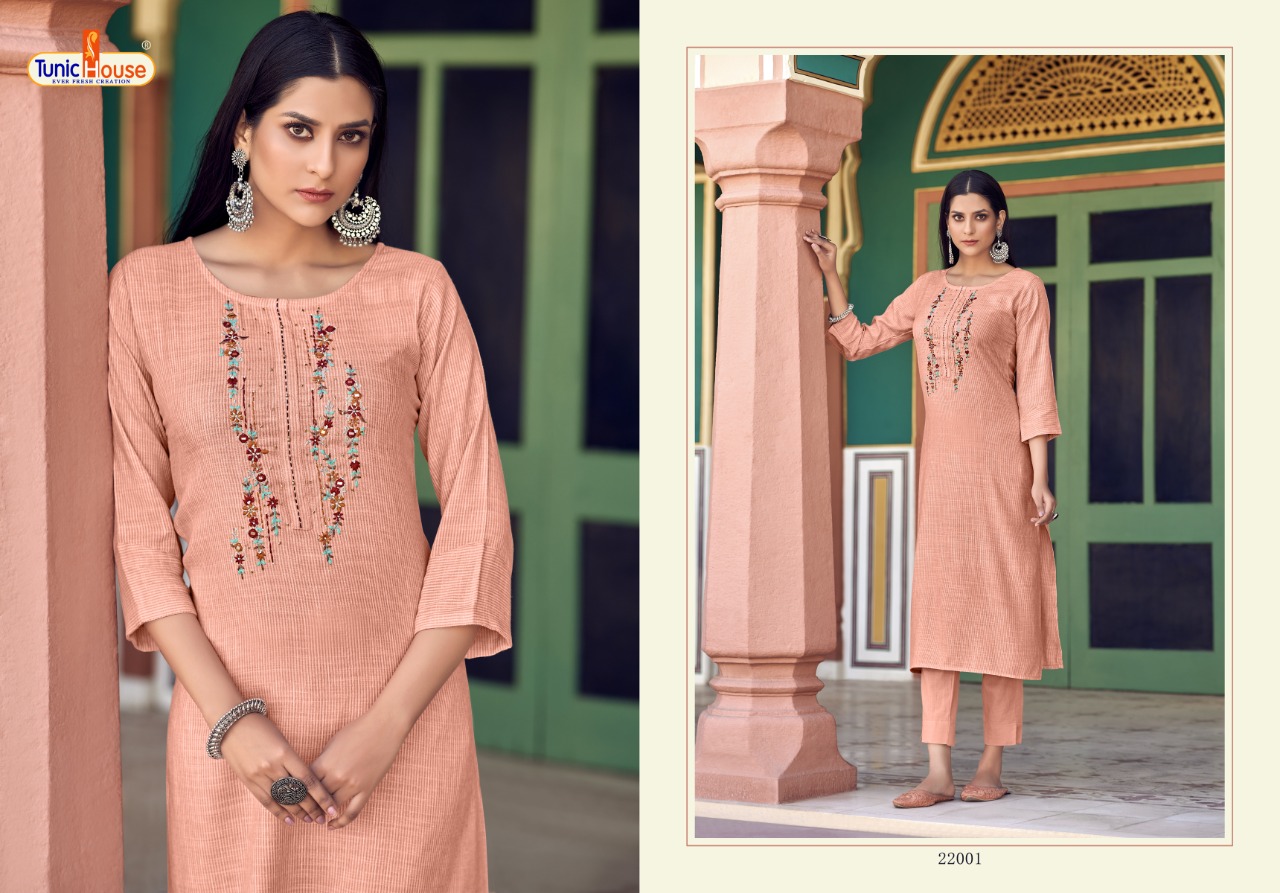 Tunic house majestic viscose graceful look kurti catalog