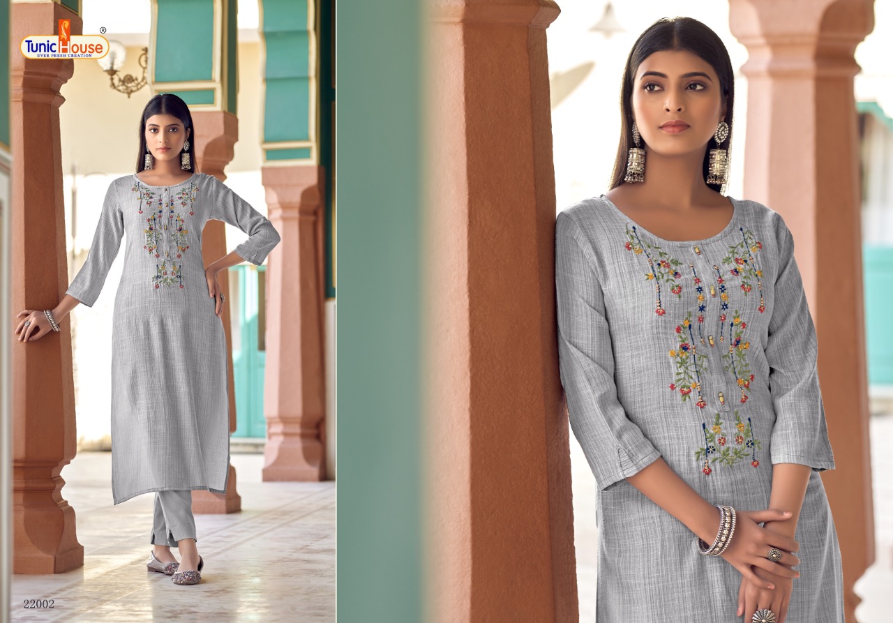 Tunic house majestic viscose graceful look kurti catalog