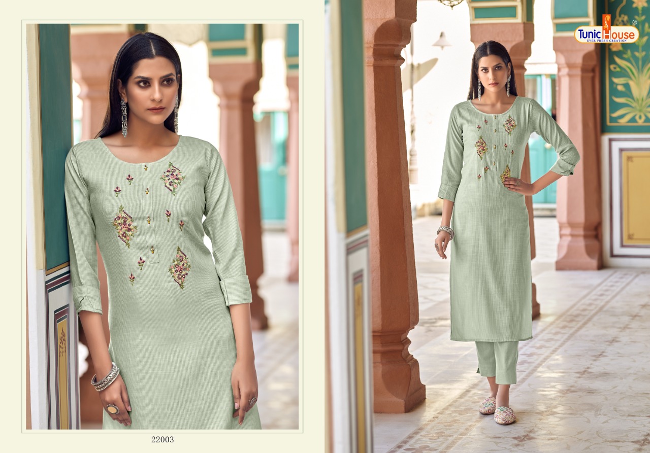 Tunic house majestic viscose graceful look kurti catalog