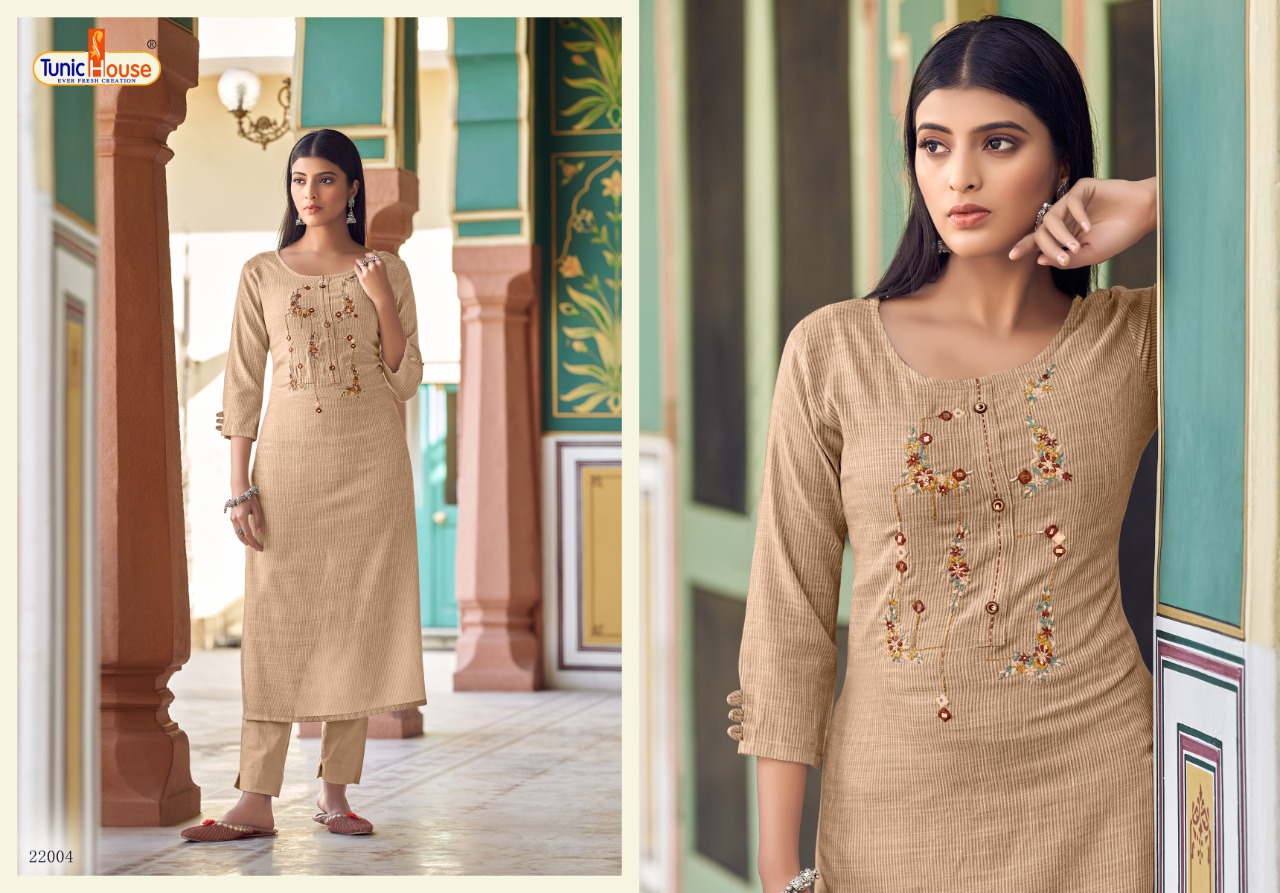 Tunic house majestic viscose graceful look kurti catalog