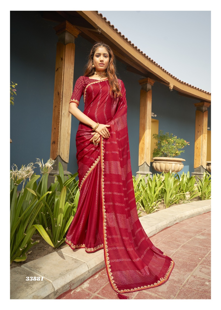 vallabhi print alexender georgette decent look saree catalog