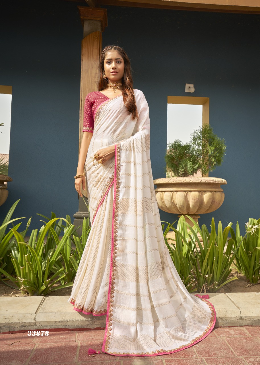 vallabhi print alexender georgette decent look saree catalog