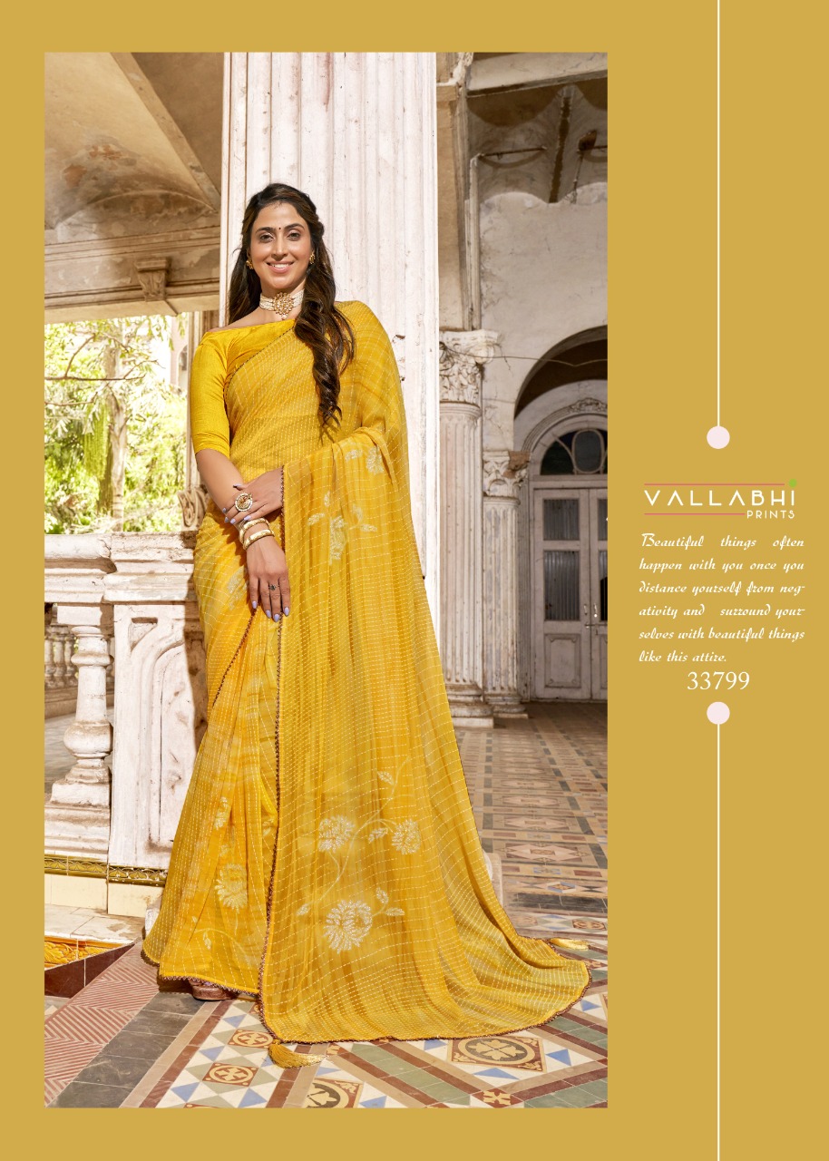 vallabhi print kayali georgette attarctive saree catalog