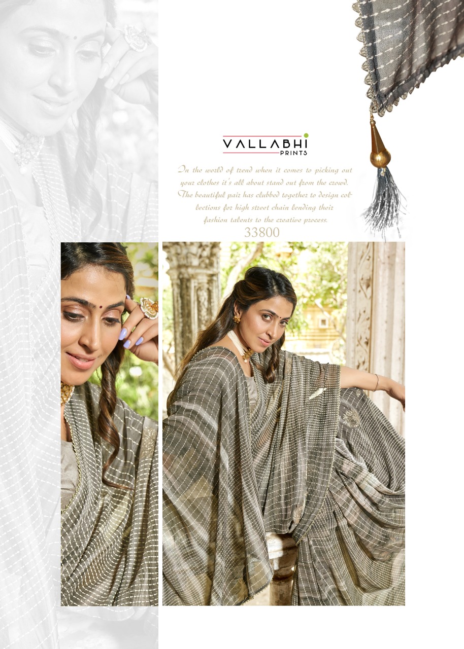 vallabhi print kayali georgette attarctive saree catalog