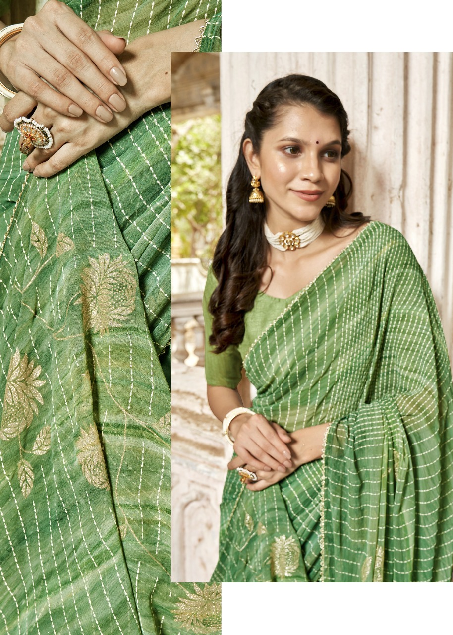 vallabhi print kayali georgette attarctive saree catalog