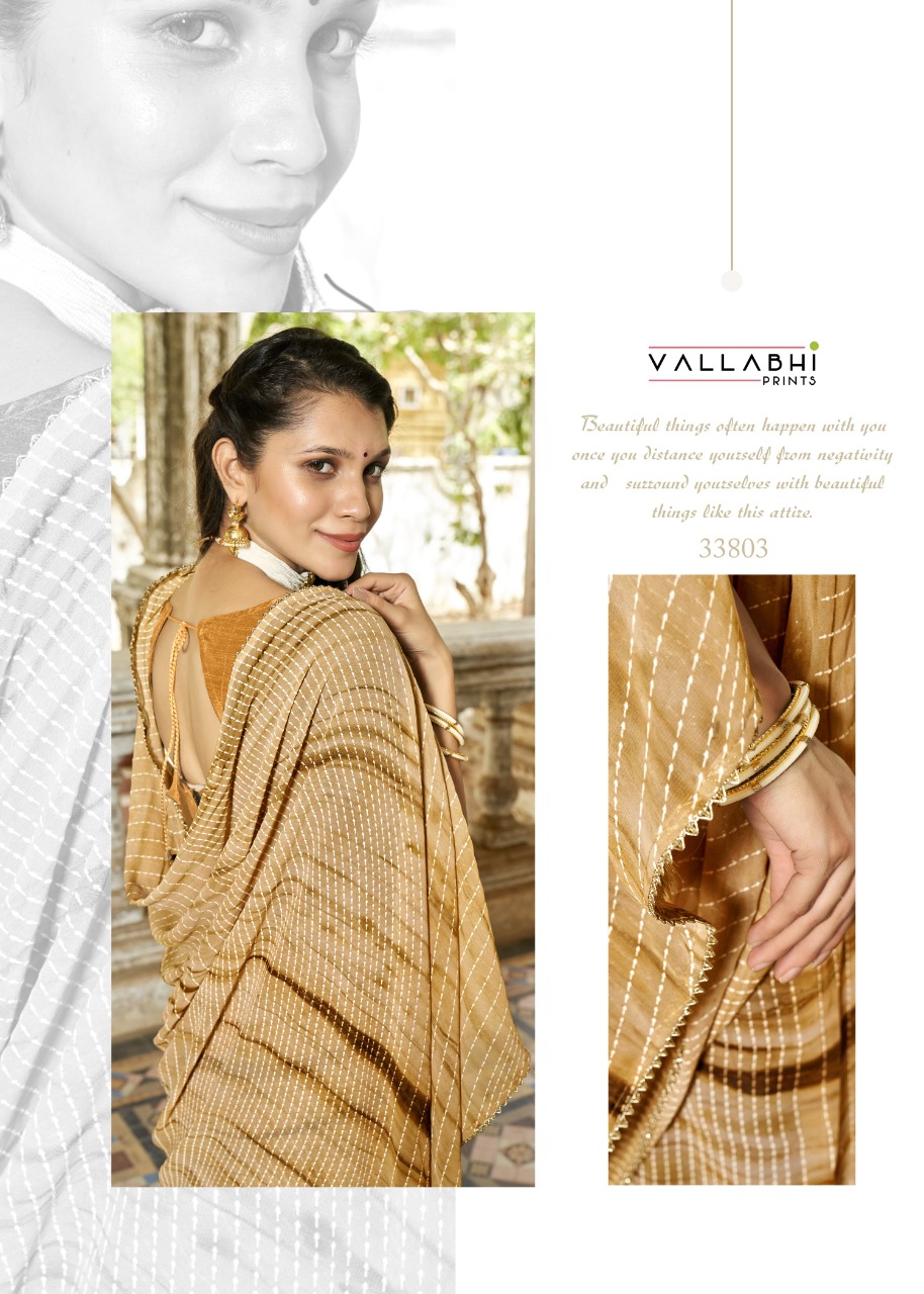 vallabhi print kayali georgette attarctive saree catalog