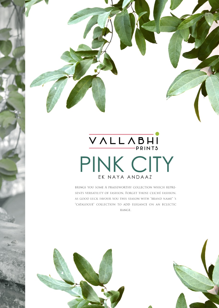 vallabhi print pink city georgette exclusive print saree catalog