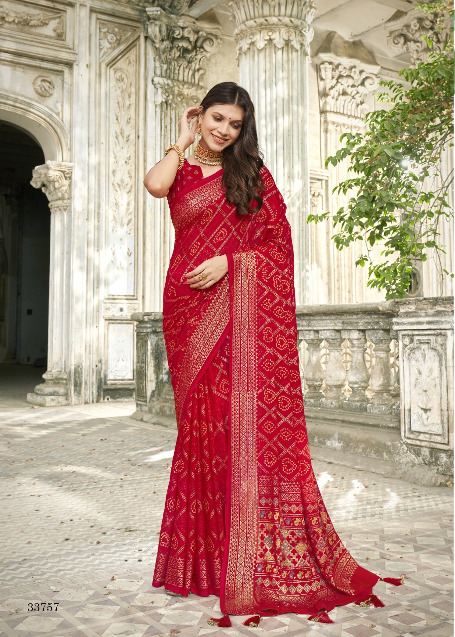 vallabhi print pink city georgette exclusive print saree catalog