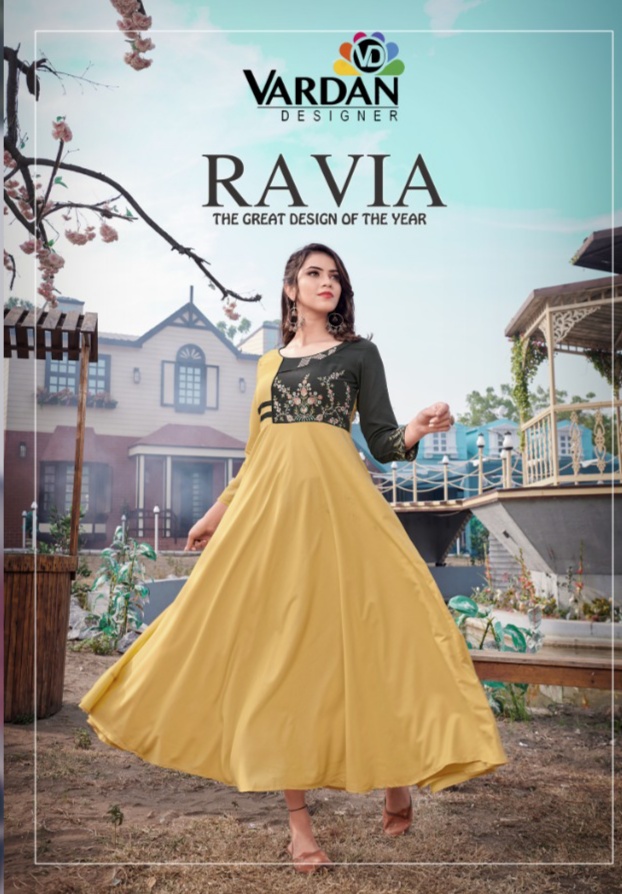 vardan designer ravia vol 1 rayon elegant kurti catalog