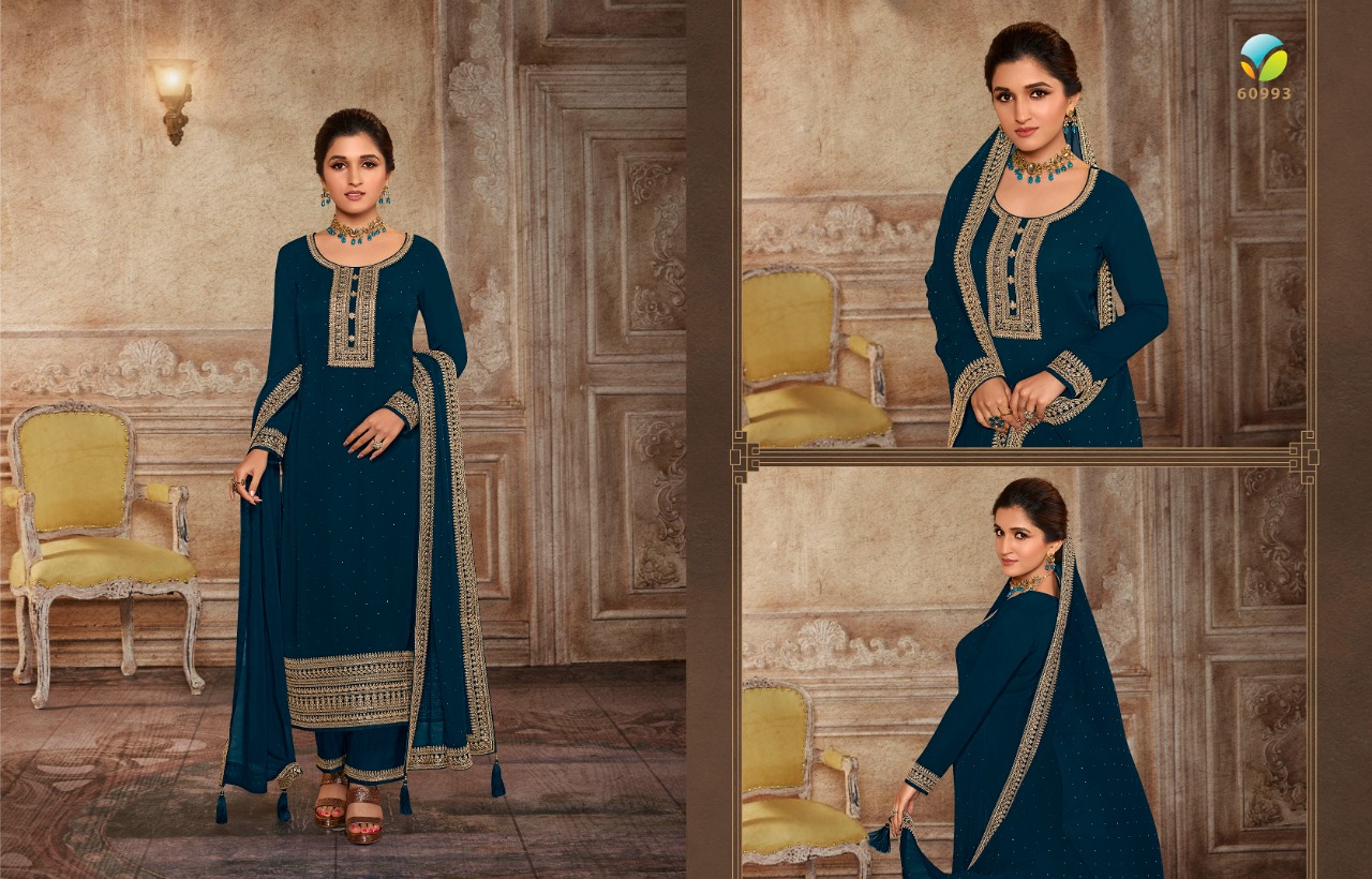 vinay fashion kaseesh andaaz 2 georgette decent embroidary look salwar suit catalog