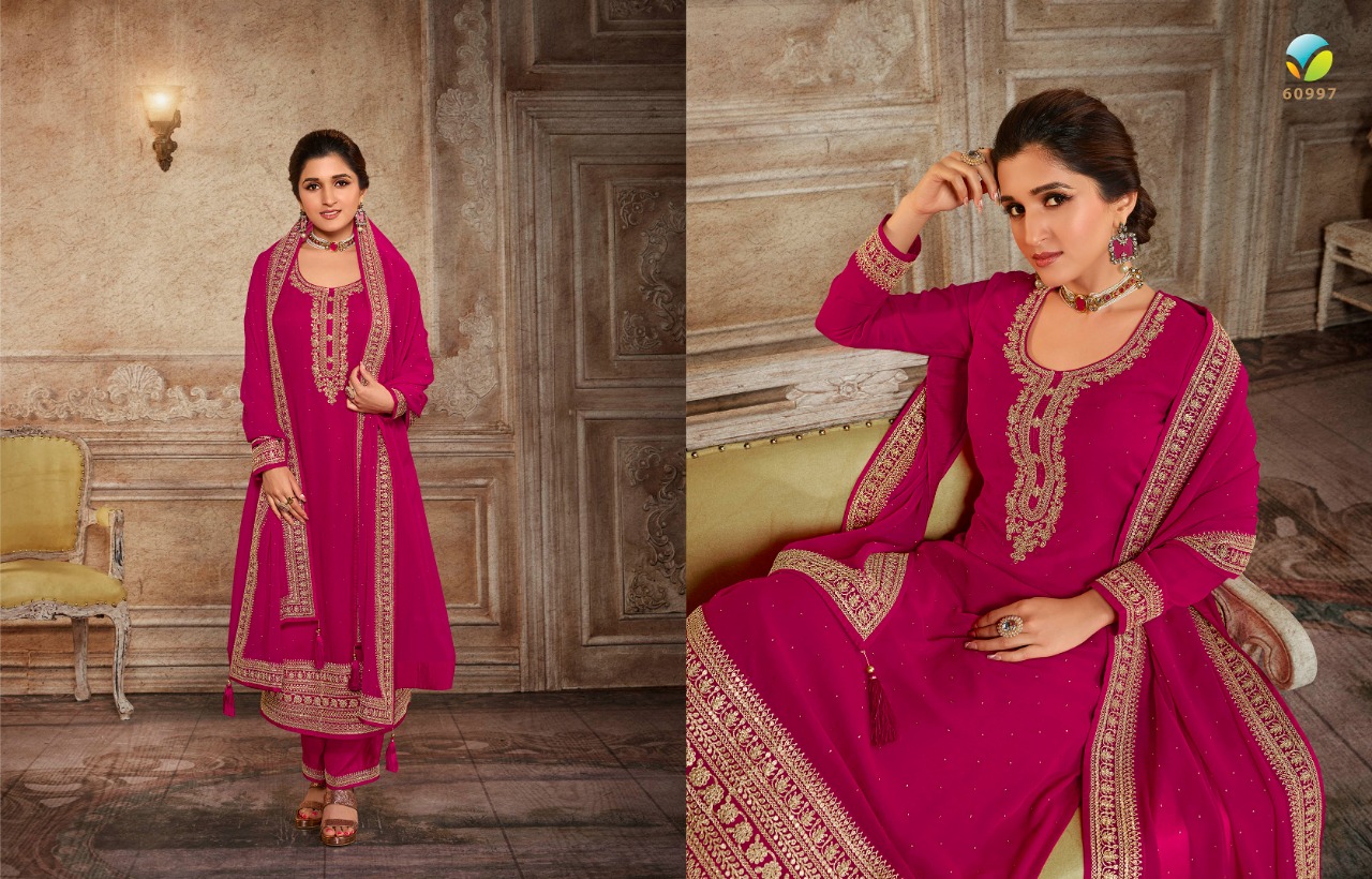 vinay fashion kaseesh andaaz 2 georgette decent embroidary look salwar suit catalog