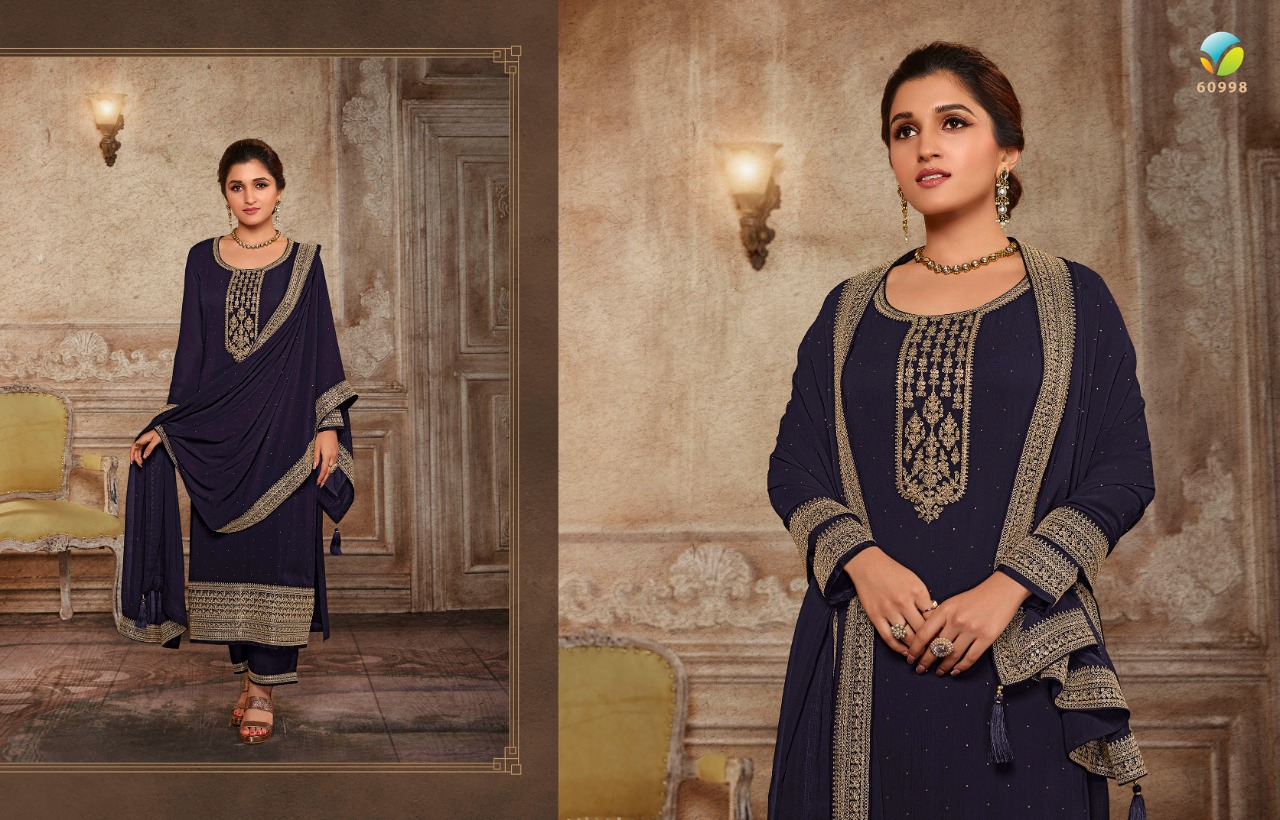 vinay fashion kaseesh andaaz 2 georgette decent embroidary look salwar suit catalog