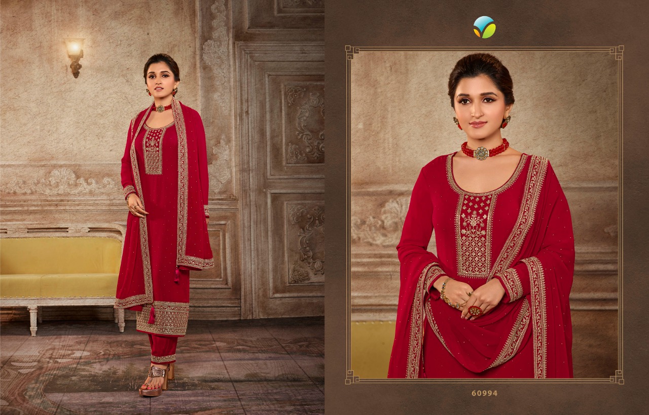 vinay fashion kaseesh andaaz 2 georgette decent embroidary look salwar suit catalog