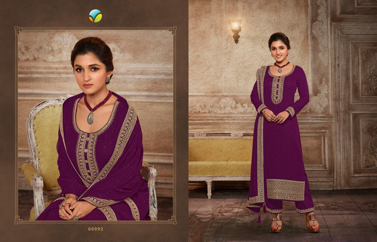 vinay fashion kaseesh andaaz 2 georgette decent embroidary look salwar suit catalog