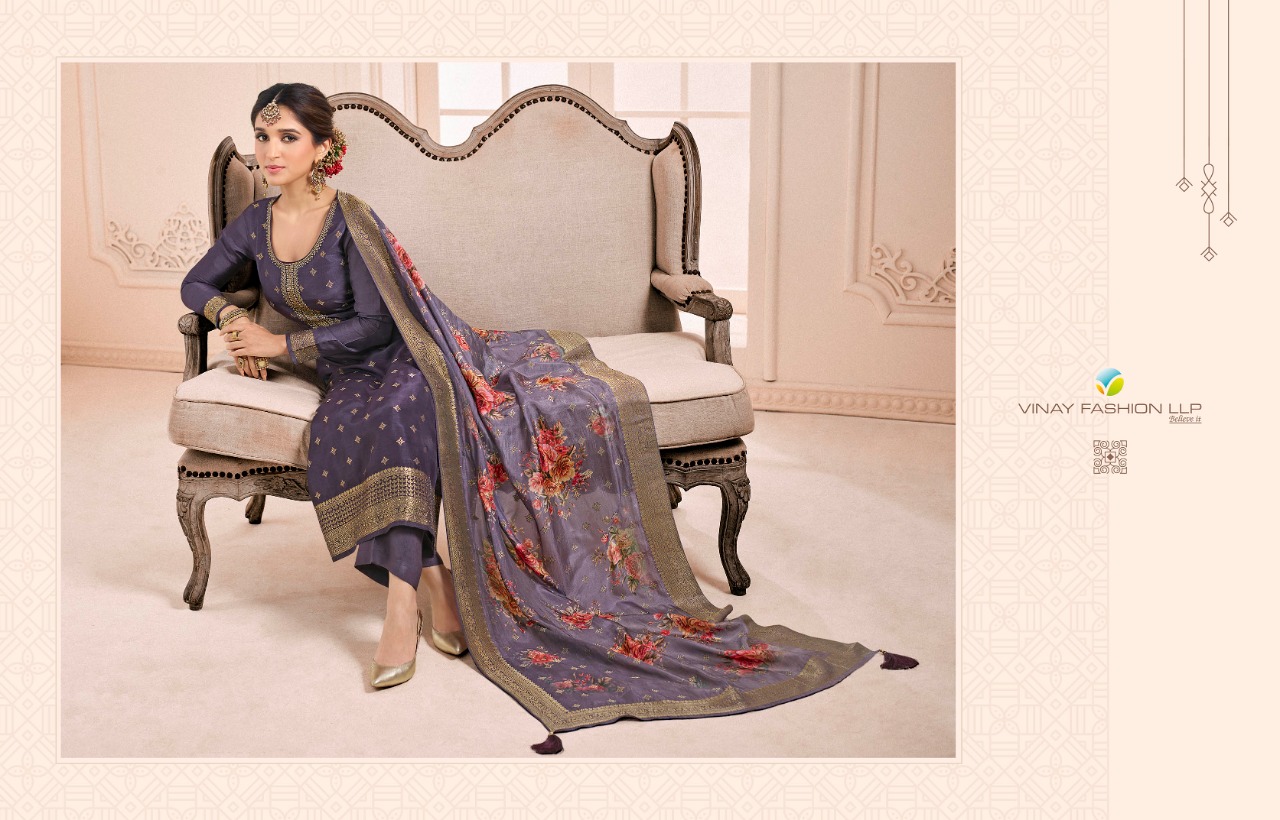 vinay fashion kaseesh Zareena 3 dola regal look salwar suit catalog