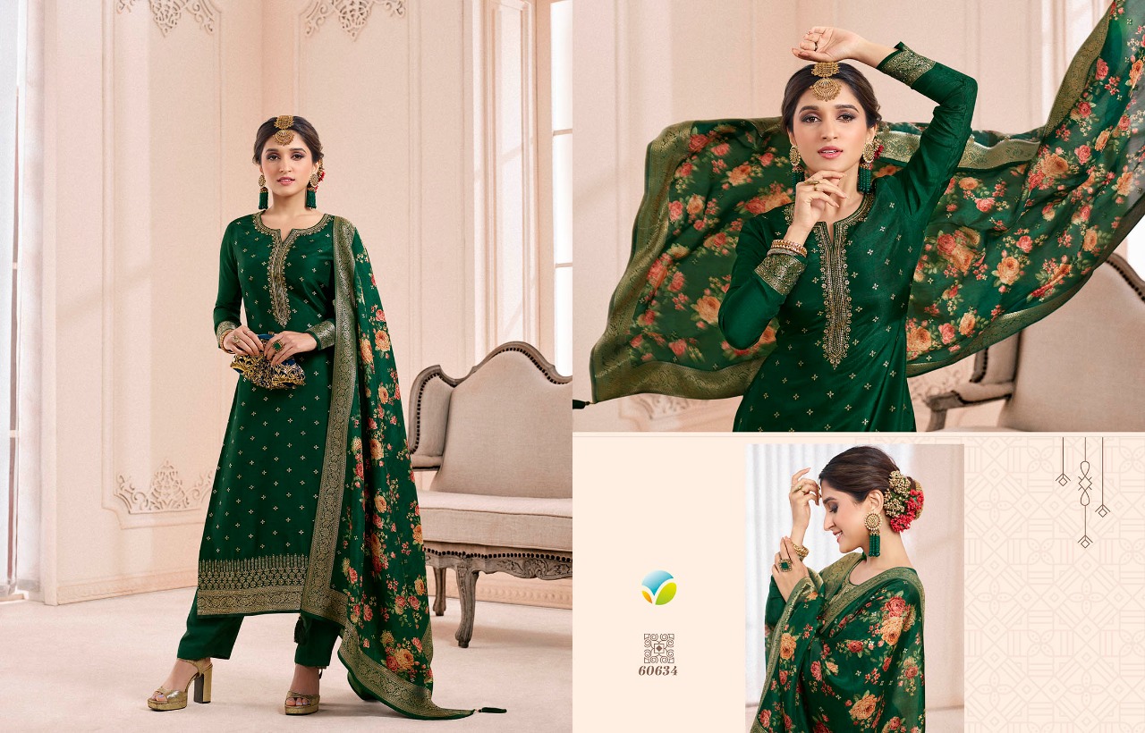 vinay fashion kaseesh Zareena 3 dola regal look salwar suit catalog