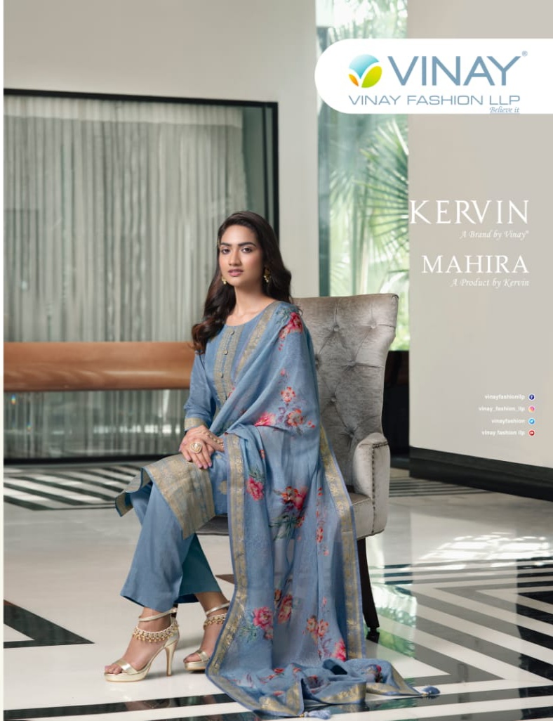 vinay fashion kervin mahira muslin exclusive print salwar suit catalog