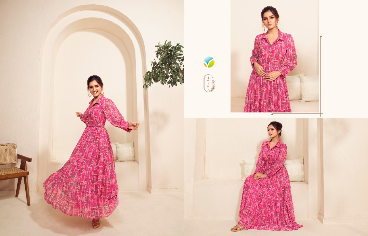 vinay fashion tumbaa dynamic 2 georgette exclusive print kurti catalog