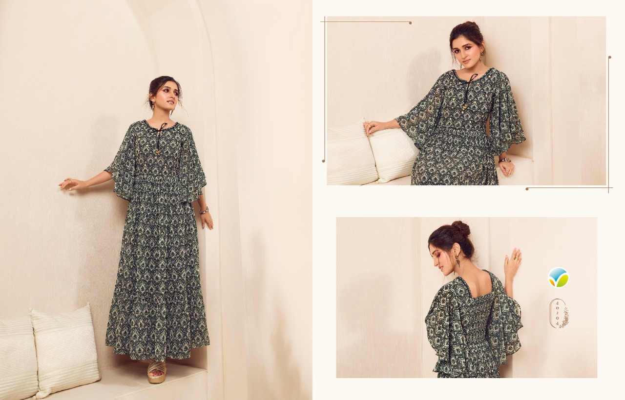 vinay fashion tumbaa dynamic 2 georgette exclusive print kurti catalog