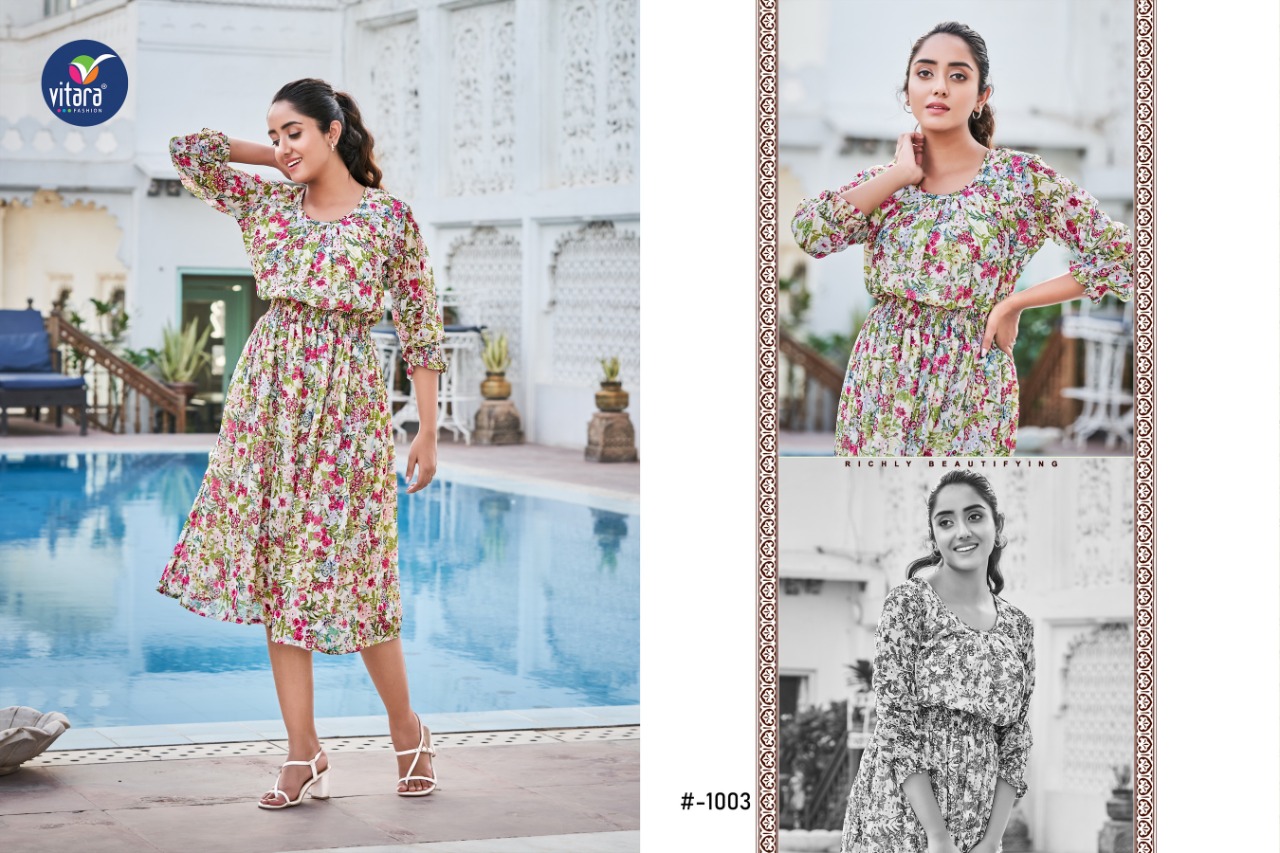 vitara fashion Bently georgette innovaive style kurti catalog