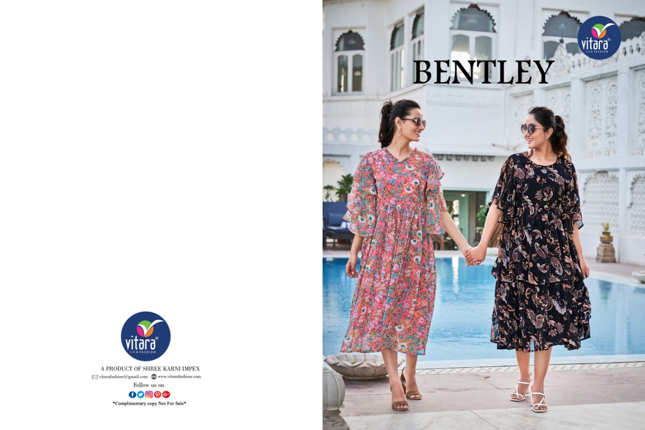 vitara fashion Bently georgette innovaive style kurti catalog