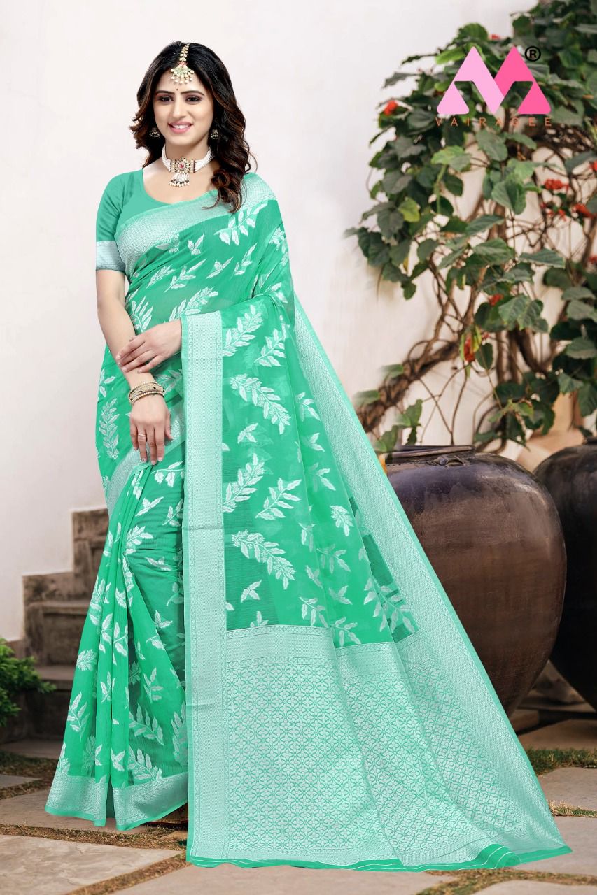 vivera international Princess 6  Chanderi cotton catchy look saree catalog