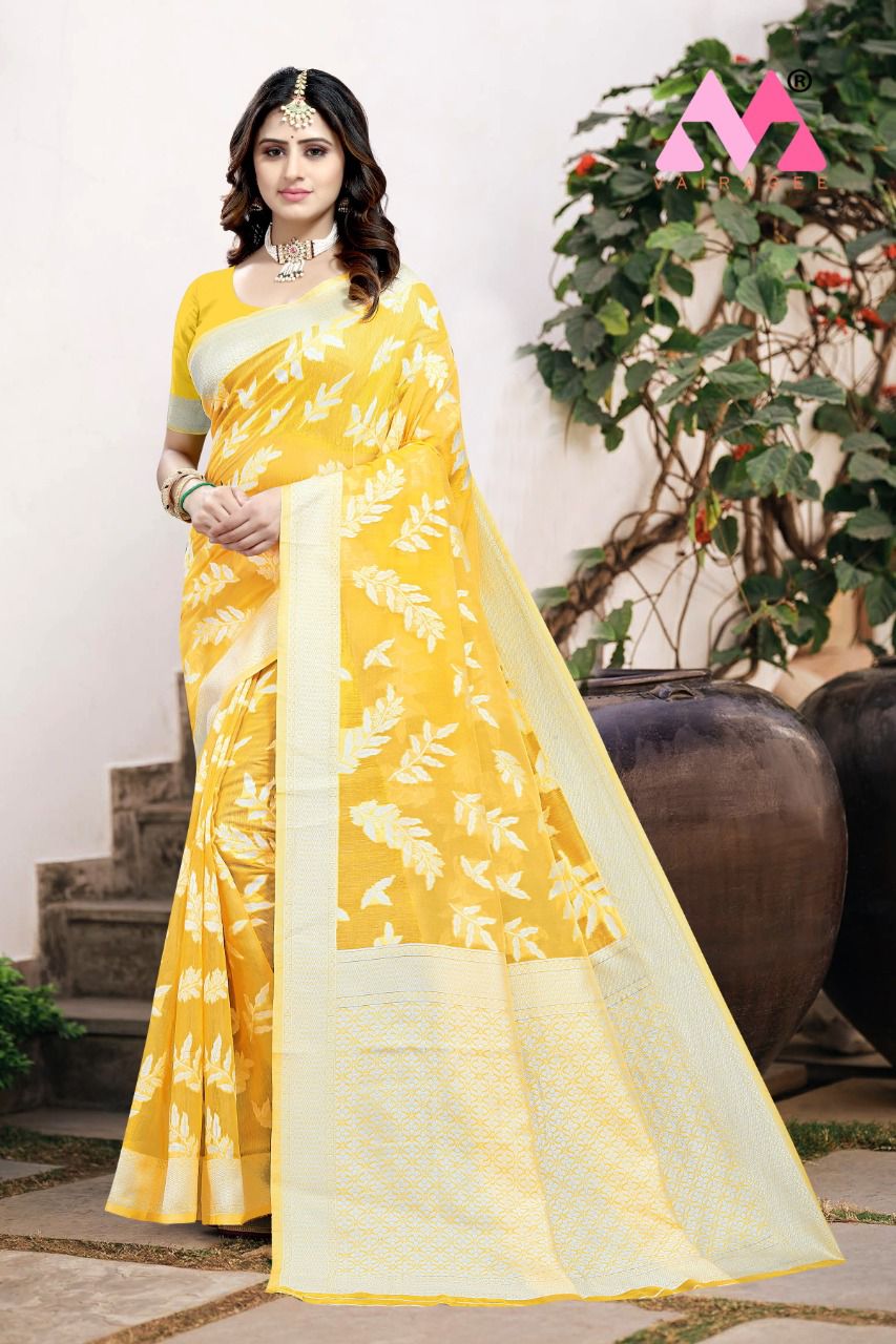 vivera international Princess 6  Chanderi cotton catchy look saree catalog