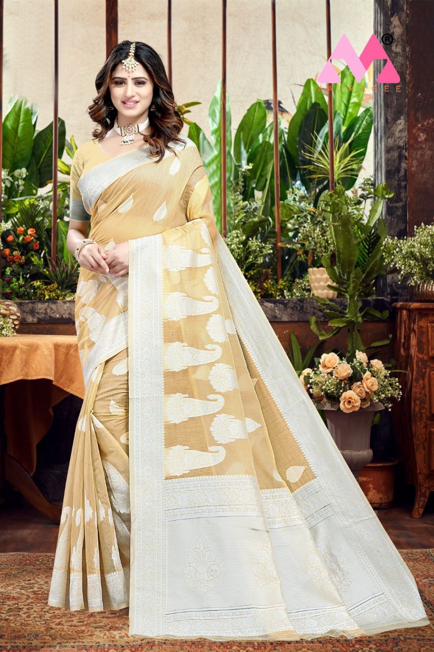 vivera international Princess 7  Chanderi cotton decent look saree catalog