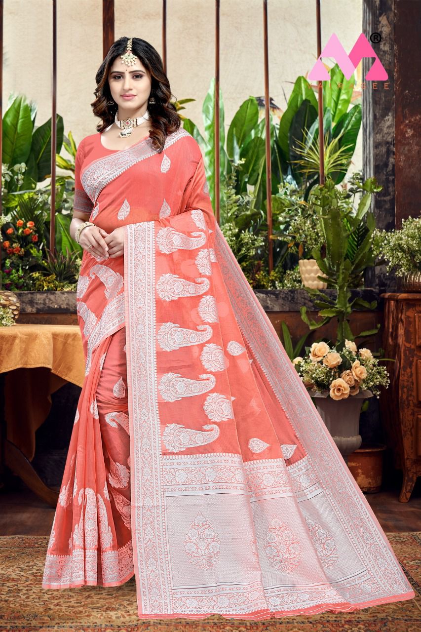 vivera international Princess 7  Chanderi cotton decent look saree catalog