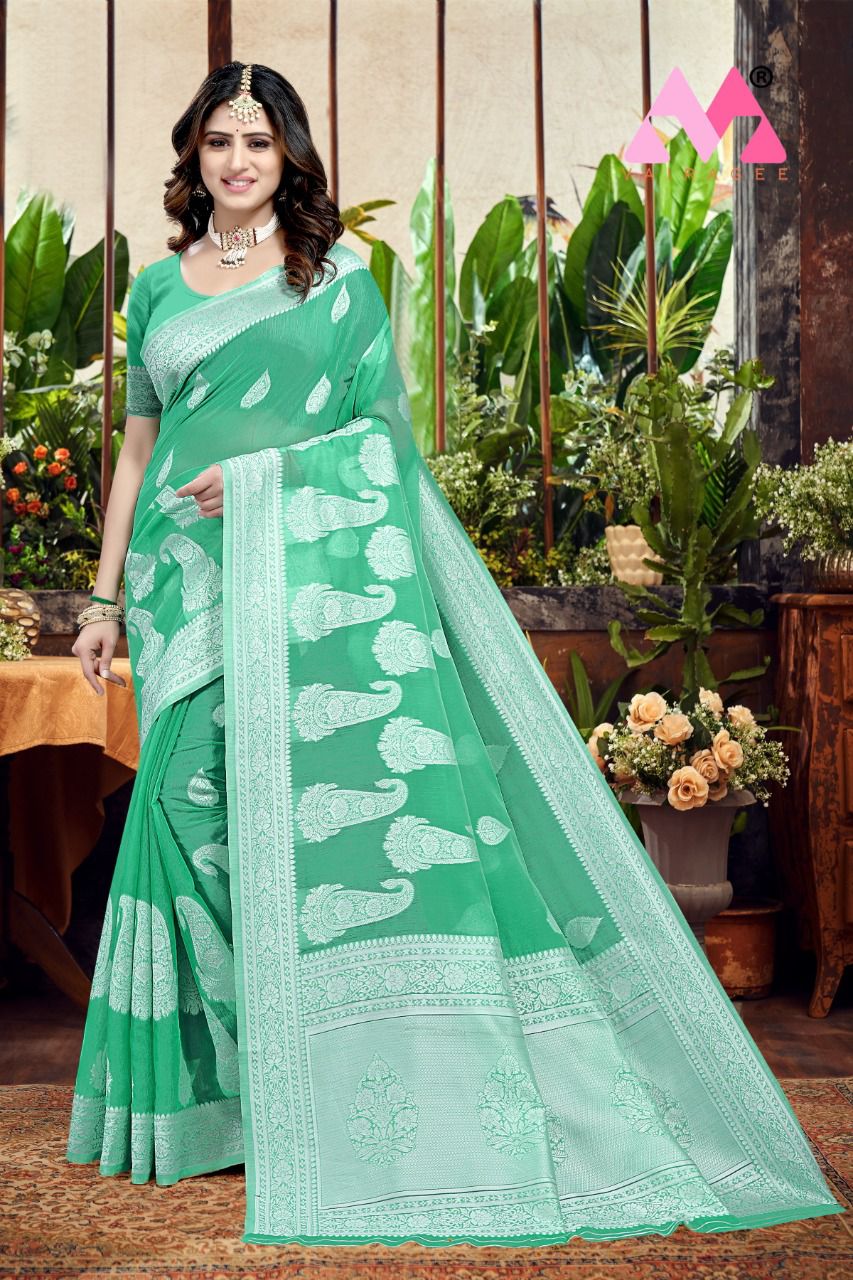 vivera international Princess 7  Chanderi cotton decent look saree catalog