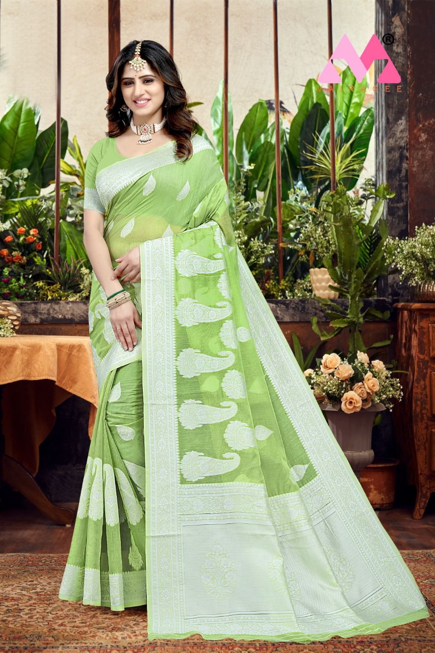 vivera international Princess 7  Chanderi cotton decent look saree catalog