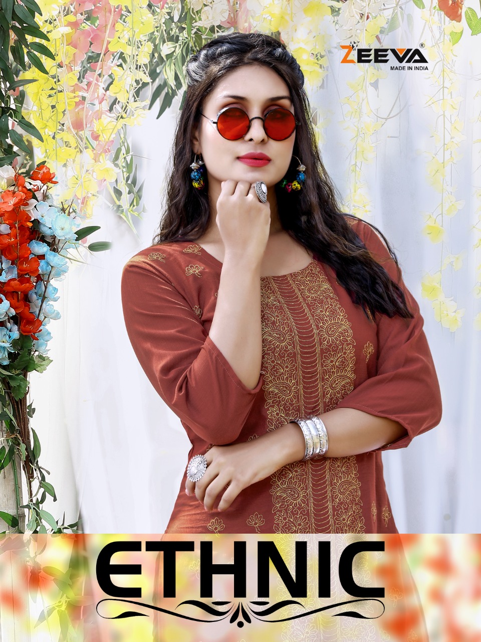 zeeva ethnic rayon astonishing kurti catalog