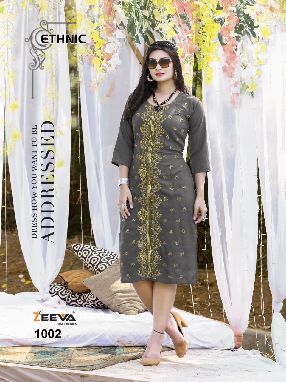 zeeva ethnic rayon astonishing kurti catalog