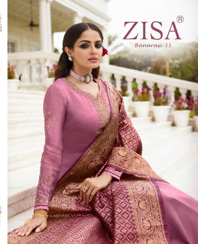 zisa banarasi 11 silk innovative style salwar suit catalog