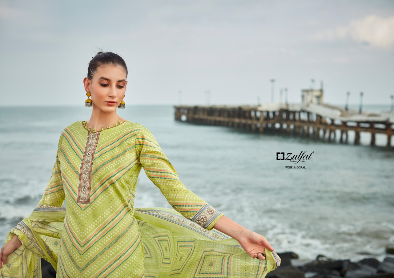 zulfat designer suit vincee cotton authentic fabric salwar suit catalog