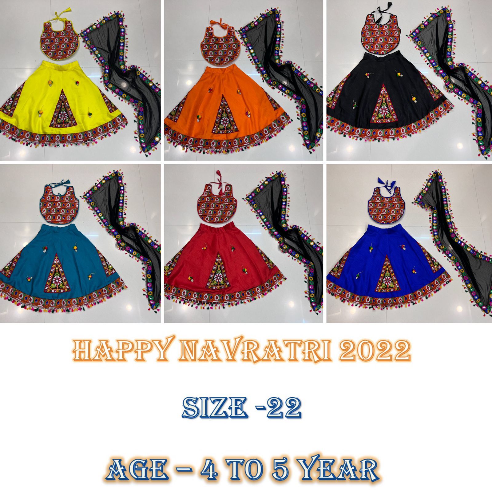 aawiya official Navratri kids collection art silk catchy look lehenga choli catalog