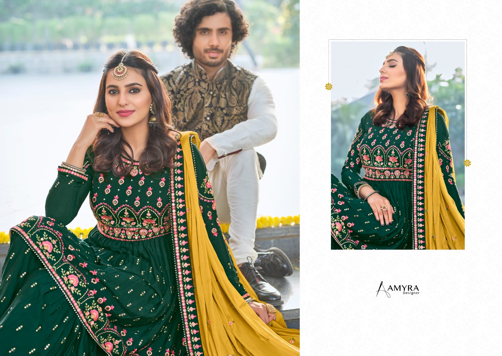 amyra designer riwaz vol 3 chinon graceful look top plazzo dupatta catalog