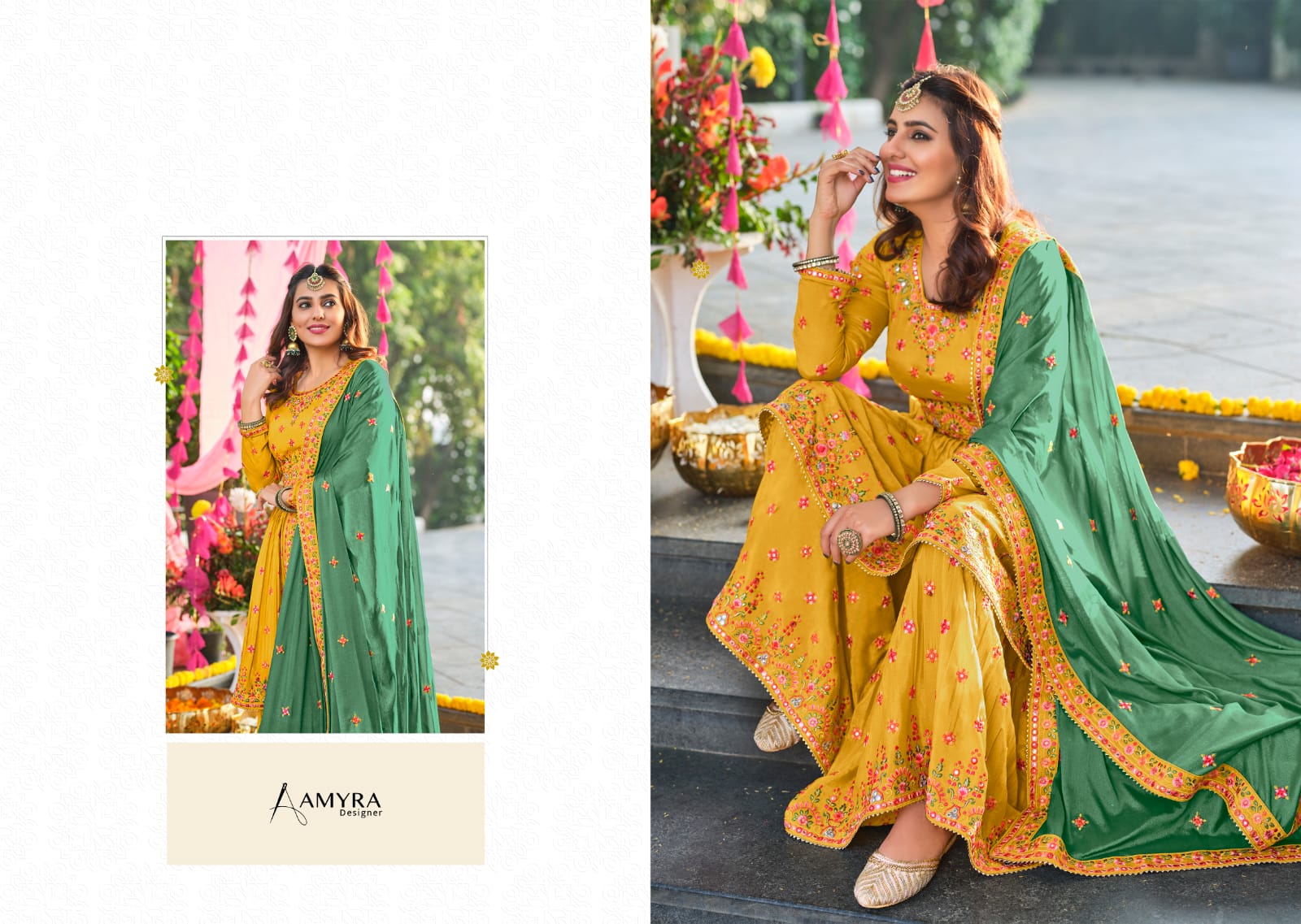 amyra designer riwaz vol 3 chinon graceful look top plazzo dupatta catalog