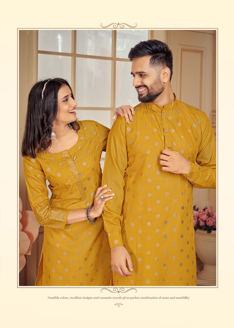 Banwery Fashion couple dream vol 2 cotton  decent look Kurta with Payjama and Kurti with Pants catalog